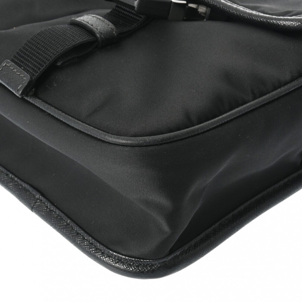 Prada black Re Saffiano shoulder bag Nylon leather - Picture 6 of 11